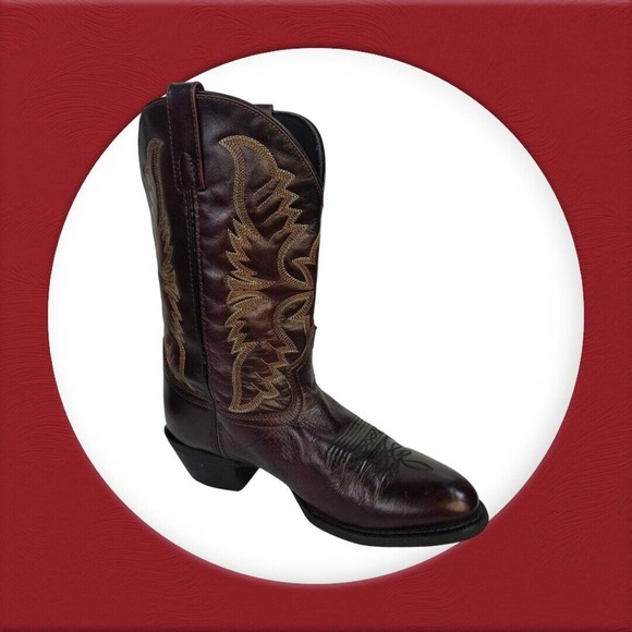 Laredo Men's Birchwood Black Cherry Boots 68458- Size 8.5 EW - Picture 12 of 16